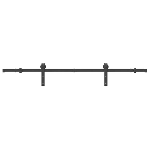 vidaXL Skjutdörrsinstallationssystem 183 cm stål svart