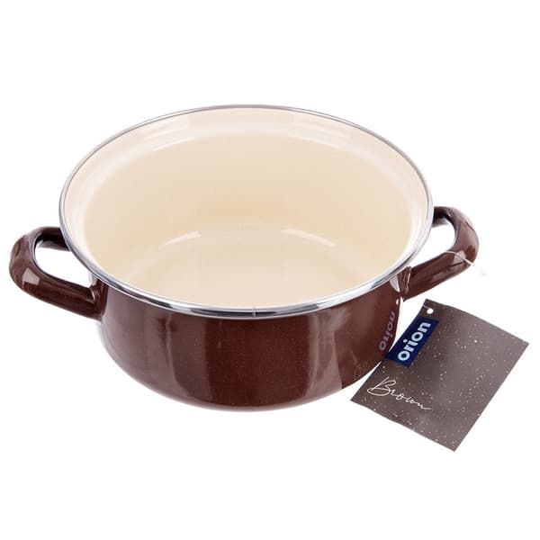Emaljeret gryde brun 18,5 cm, 1,6 l