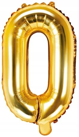 Folieballong Bokstav ""O"", 35cm, guld