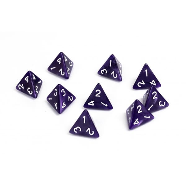 RPG-tärningar Dark Power fyrsidig D4