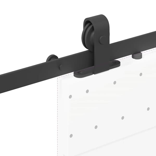 vidaXL monteringssystem til skydedør, 200 cm, stål, sort