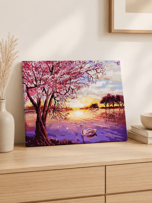 MALING EFTER TAL MED RAMME Billeder til maleri - Landskab 50x40 cm