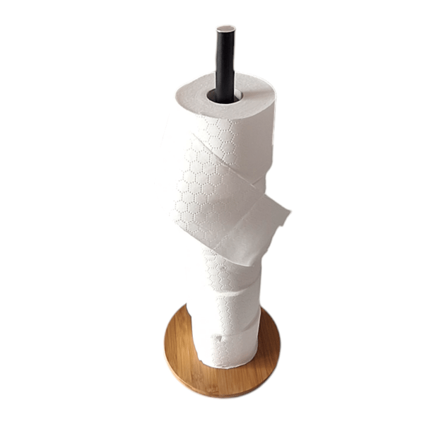 STÅENDE TOILETPAPIRHOLDER TIL WC 51 CM METAL BAMBUSSTAND