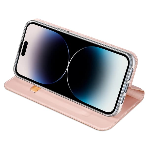 Dux Ducis Skin Pro iPhone 15 Pro Max Etui med Flip og Pung - Lyserød