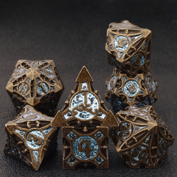 Galactic Portal RPG-tärningar i set med 7 metalltärningar