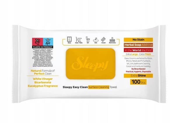 Sleepy - Extra Shine eukalyptus-kosteuspyyhkeet 100 kpl.