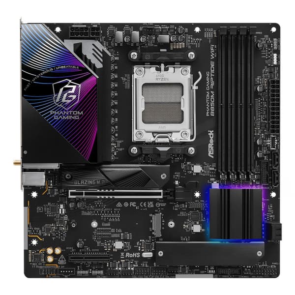 ASRock B850M Riptide WiFi bundkort, Micro ATX, AMD AM5