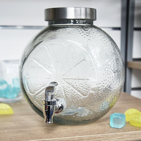 Glasbeholder til drikkevarer med hane 5,4 l