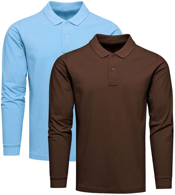 2-pak premium bomulds t-shirts sort og blå Recea S