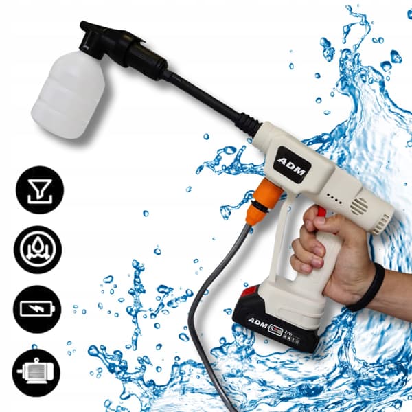 ADM batteridrevet mini-højtryksrenser + 2 x 21V batterier