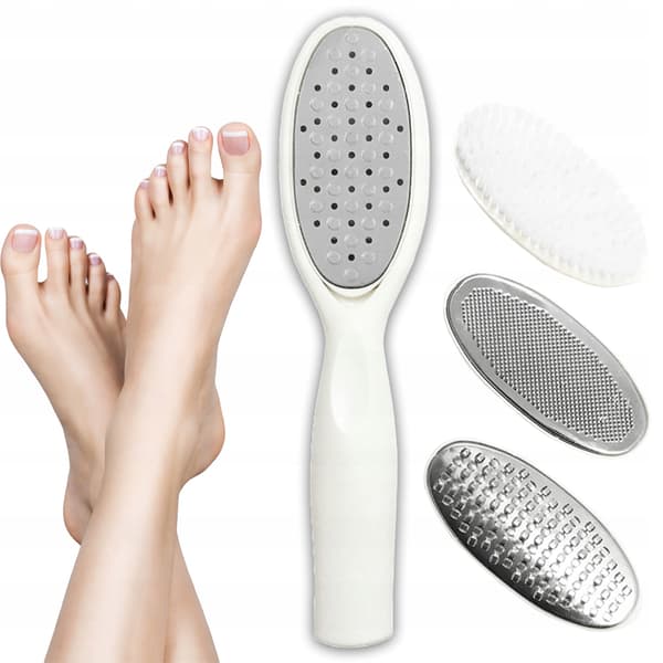 Fodfil med håndtag, hælfil, fræser, pedicuresæt, 3 spidser