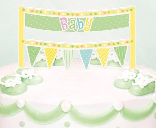 Babyshower kagedekoration, 1 stk.