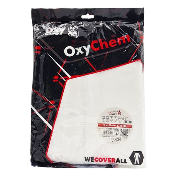 Vit lackskyddsdräkt M OxyChem C210 typ 5 6