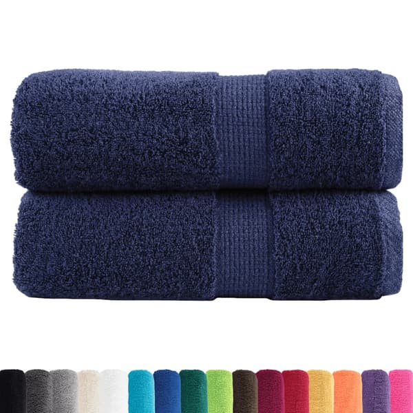 vidaXL Premiumhanddukar SOLUND, 2-pack, Marinblå, 30x50 cm
