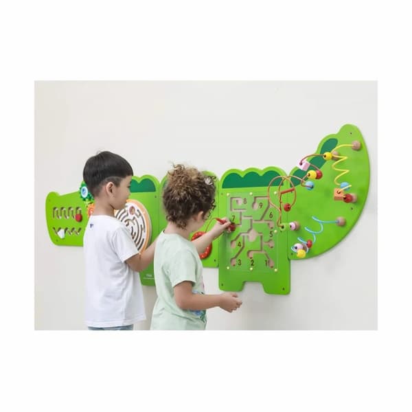 Viga Toys XL Krokodilväggpanel - Sensorisk tavla 18 månader+