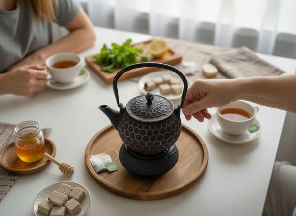 Støbejernskedel 1,2 l te- og urteinfuser støbejernsvarmer