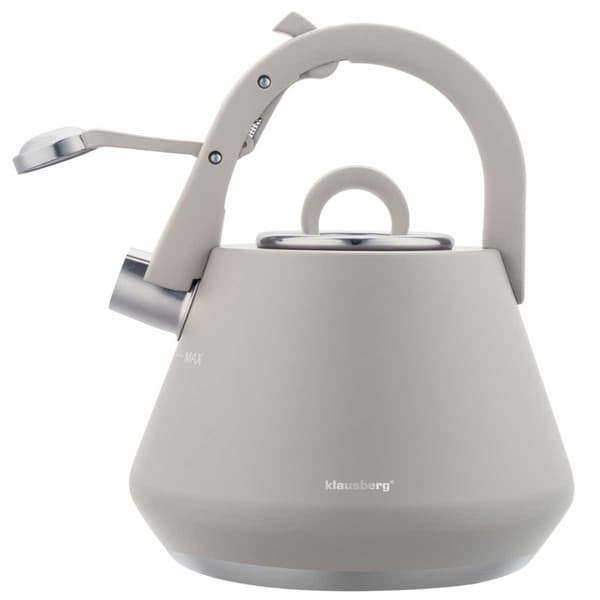 STÅLKEDEL MED FLØJTE 2,5L KLAUSBERG KB-7949 GRÅ