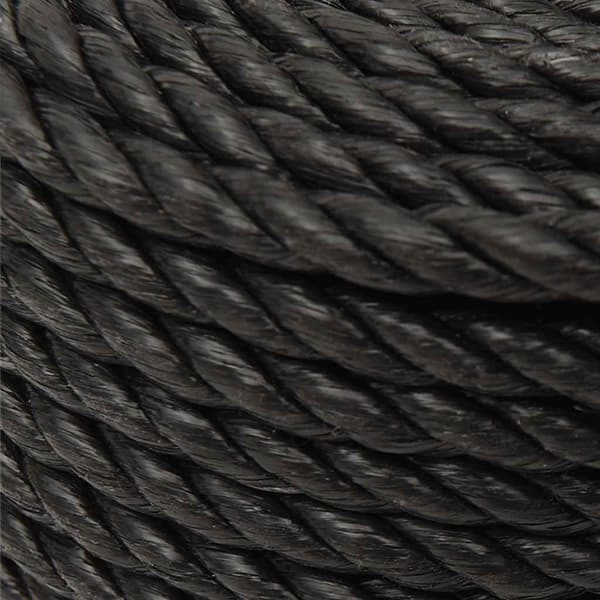 vidaXL arbejdsreb, sort, 10 mm, 500 m, polypropylen