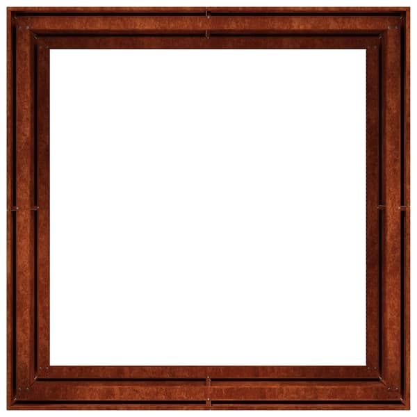 vidaXL rusten urtepotte 100x100x80 cm rustfrit stål