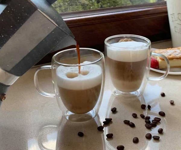 430 ml dobbeltvægget termoglas til latte
