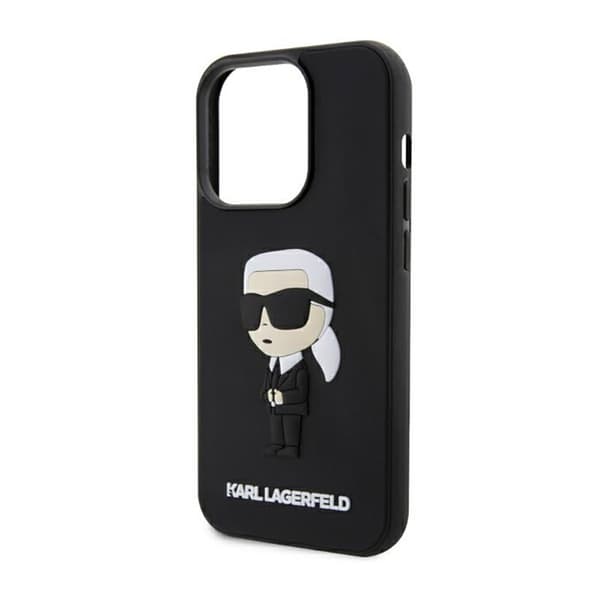 Karl Lagerfeld 3D Rubber NFT Ikonik - iPhone 14 Pro cover (sort)