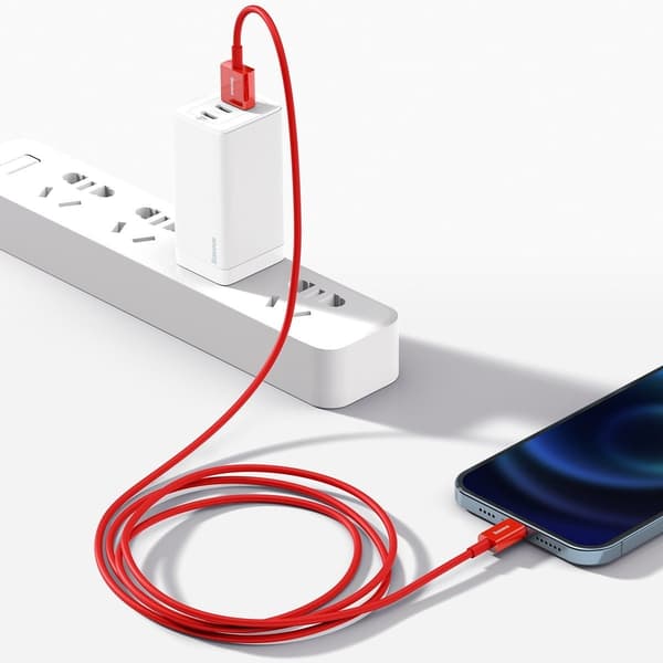 Baseus Superior Series USB till Lightning-kabel, 2.4A, 1m (röd)