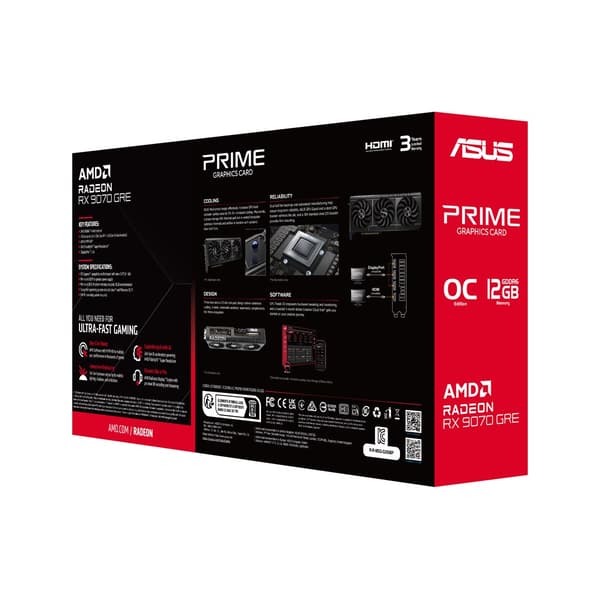 Grafikkort ASUS PRIME RX9070 GRE OC 12G