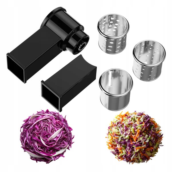 Tilbehørssæt til foodprocessor: rivemaskine + 6 pastatilbehør