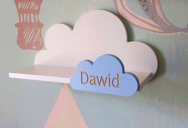 MOLI Cloud-hylde med navn - Premium