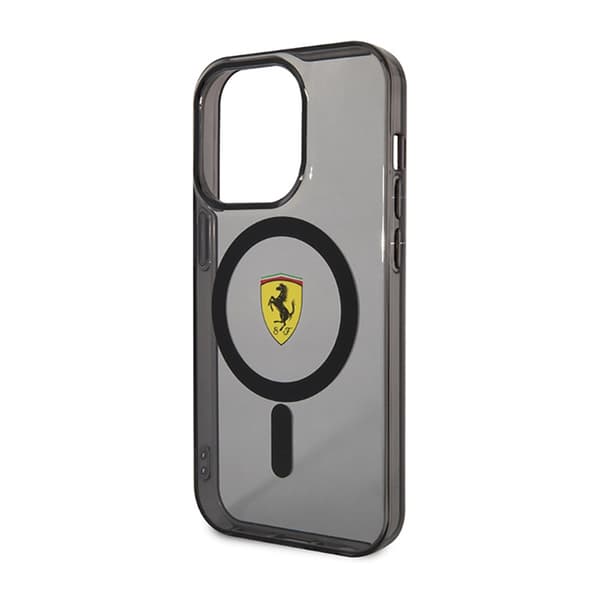Ferrari Genomskinligt MagSafe - iPhone 14 Pro-skal (Svart)