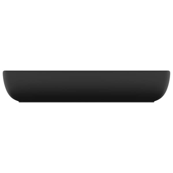 vidaXL rektangulær håndvask matsort 71x38 cm keramik