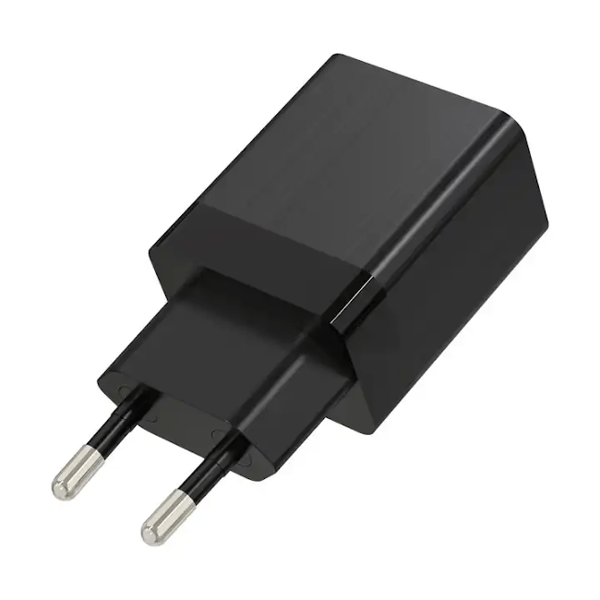 Seinälaturi 2 USB 5V 2.4A kuutio musta