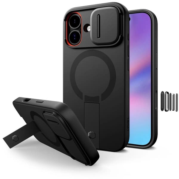 Tech-Protect Kevlar Aura MagSafe -kotelo iPhone 17:lle - musta