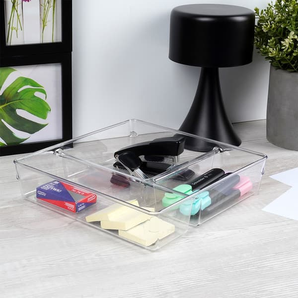 Skuffeorganizer med rum 23x23x5,5 cm