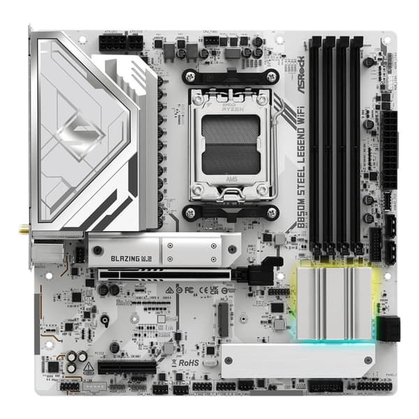 ASRock B850M Steel Legend moderkort, micro ATX, DDR5
