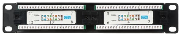 Kopplingspanel RJ-45 PP10-12/RJ 10"