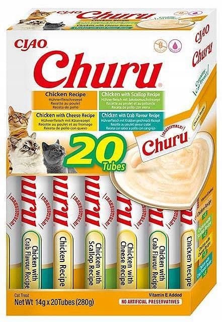 INABA CHURU våtfoder för katter delikatessmix 60x14g
