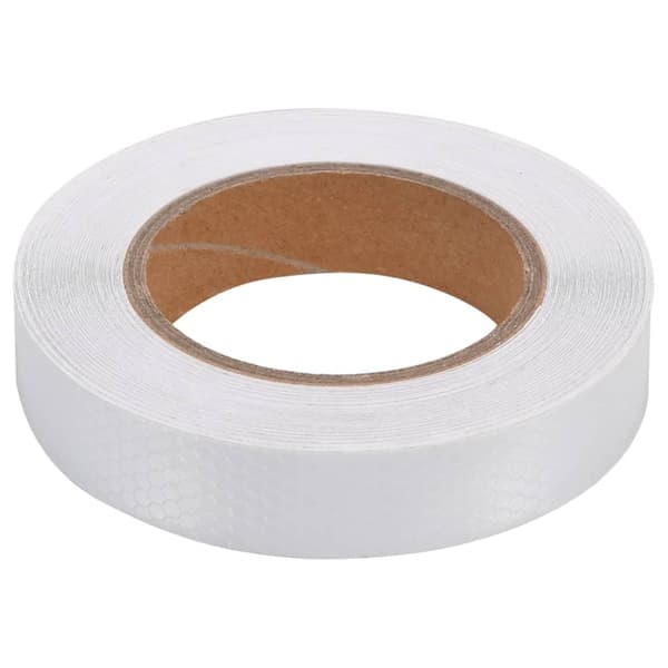 vidaXL Reflekterande tejp, vit, 2,5 cm x 20 m, PVC