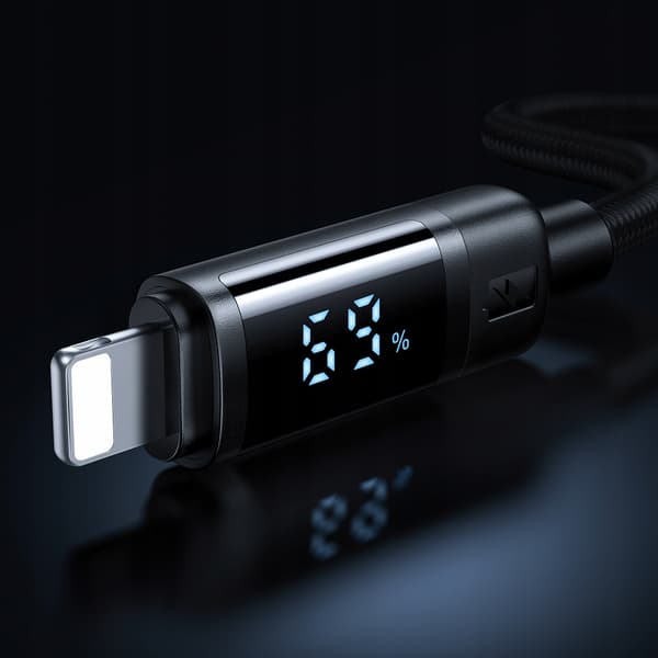 MCDODO Laddare USB Lightning Kabel Snabbladdning för iPhone 1M LED