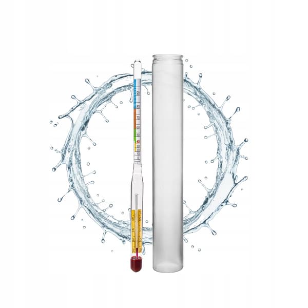 ALKOHOLMETER MED TERMOMETER 0-95% PROFESSIONEL VODKA-INDIKATOR AEROMETER