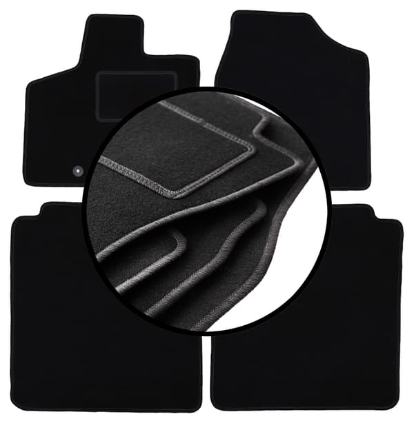 Komplet sæt velourmåtter til: Dodge Grand Caravan IV minivan (2008-2016)