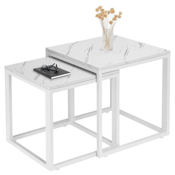 Soffbord VITA PRAVEN VIT MARMOR