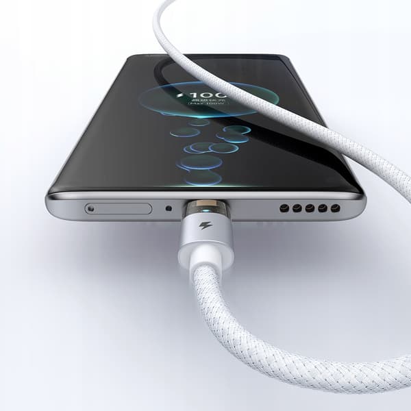 MCDODO KABEL USB-A USB-C SNABBLADDNING USB TYP C 6A 100W 1M LED VIT