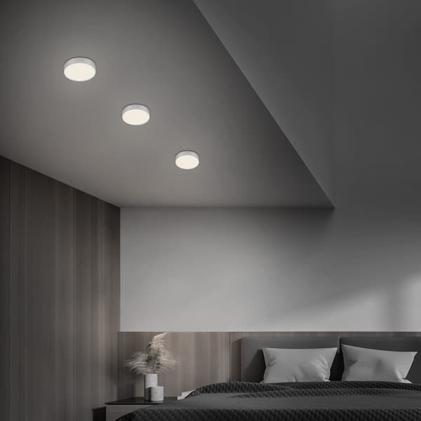 LED LOFTSLAMPE 11W - RUND - NEUTRAL - GRÅ - KØKKENGANG