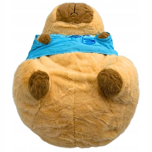 Maskotti pluushukka kapibara kylpyvieras paita hattu hellittelylelu 30cm