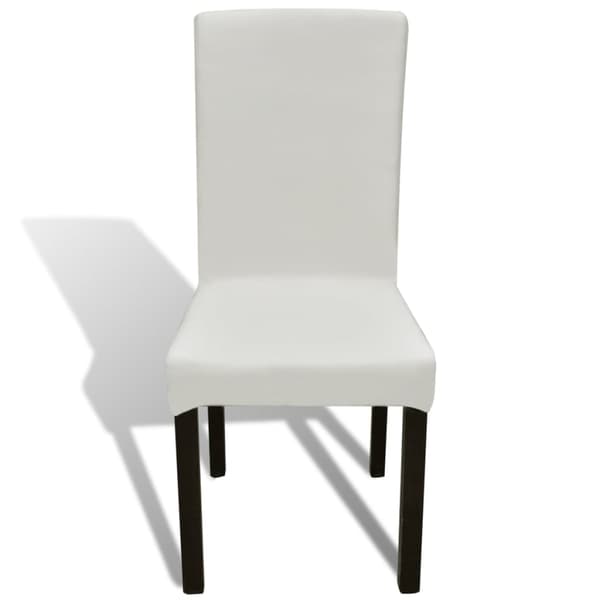 vidaXL Stretchstolsöverdrag, 6 st, Creme