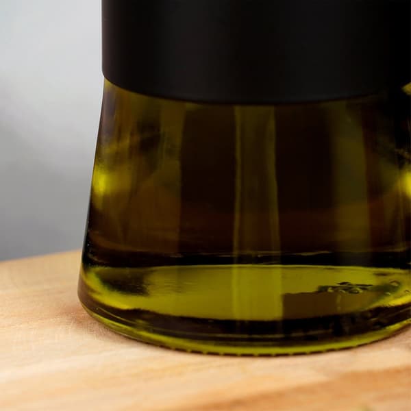 Lasiset mustat pullot öljyä ja etikkaa varten 300 ml 2 kpl