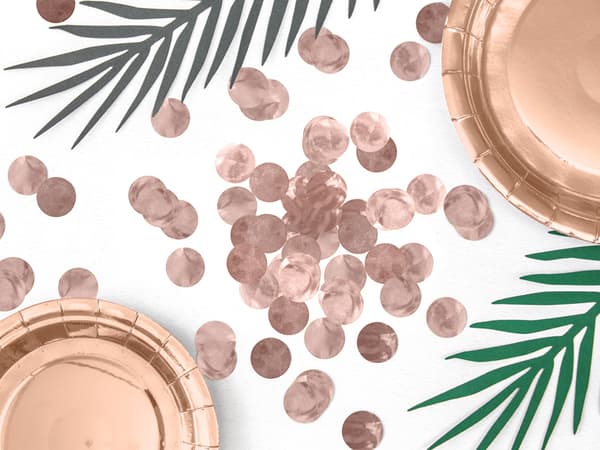 Konfetticirklar, roséguld, 15 g, 1 förpackning