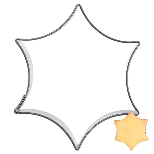 Stål kageudstikker stjerne 5,5 cm