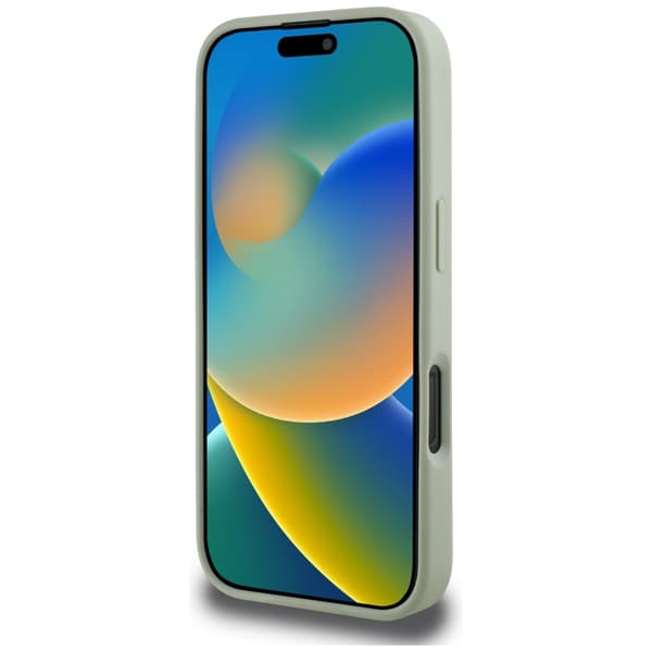 Guess Grained Big 4G Logo Small Classic Logo cover til iPhone 16 Pro Max grøn